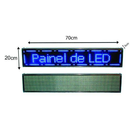 Assistência Técnica, SAC e Garantia do produto Painel de Led, Letreiro Digital USB 70x20cm Alto Brilho Azul