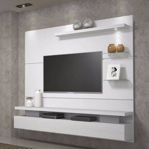 Assistência Técnica, SAC e Garantia do produto Painel para Tv Até 65 Polegadas com Nicho Greco Moderno Dj Móveis Branco Brilho