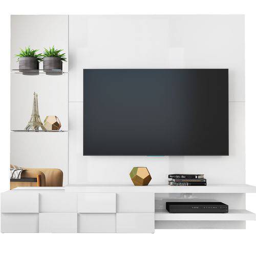 Assistência Técnica, SAC e Garantia do produto Painel para Tv Turim 100% Mdf 12944 - Dj Móveis-branco