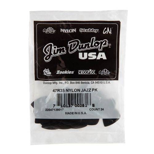 Assistência Técnica, SAC e Garantia do produto Palhetas Jim Dunlop Jazz III (3) Preta – 24 Un Pacot