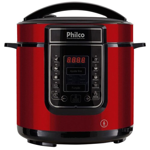 Assistência Técnica, SAC e Garantia do produto Panela de Pressão Digital 6L Vermelho Philco 127 Volts