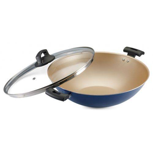 Assistência Técnica, SAC e Garantia do produto Panela Wok Azul 32 Antiaderente Premium - Panelux