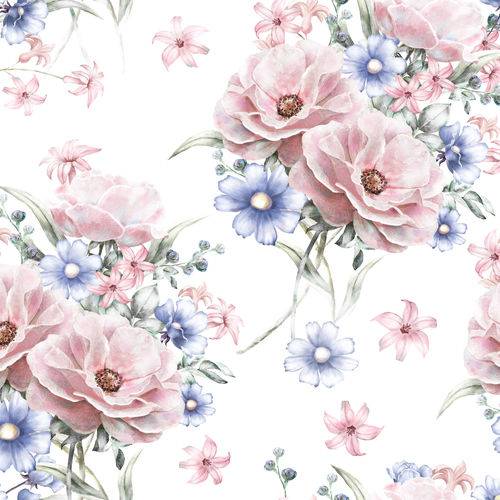 Assistência Técnica, SAC e Garantia do produto Papel de Parede Adesivo Flores Rosa e Azul 2,70x0,57m