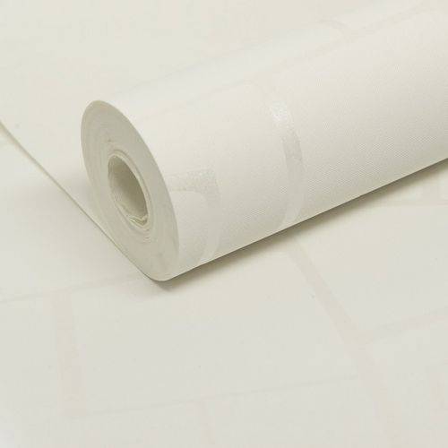 Assistência Técnica, SAC e Garantia do produto Papel de Parede Importado Vinílico Lavável 3D Geométrico Formas Off White Quarto Sala