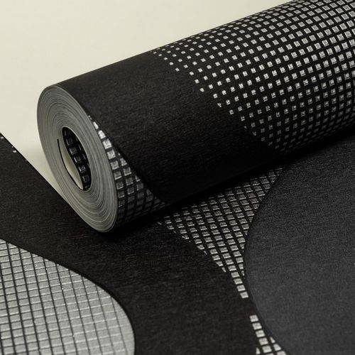 Assistência Técnica, SAC e Garantia do produto Papel de Parede Importado Vinílico Lavável 3D Geométrico Ondas Preto e Prata Sala