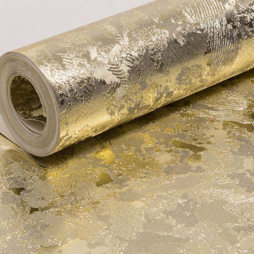 Assistência Técnica, SAC e Garantia do produto Papel de Parede Importado Vinílico Lavável Dourado com Detalhes Luxo Sala