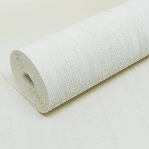 Assistência Técnica, SAC e Garantia do produto Papel de Parede Importado Vinílico Lavável Listrado Off White Delicado Quarto e Sala