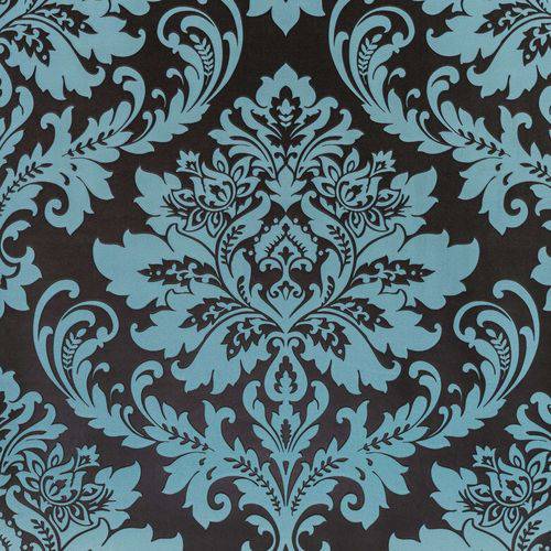 Assistência Técnica, SAC e Garantia do produto Papel de Parede Vinílico Coleção Colmar France Damask Preto, Azul