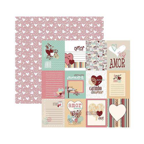 Assistência Técnica, SAC e Garantia do produto Papel Scrapbook DF SDF701 o Amor Está no Ar Cartôes