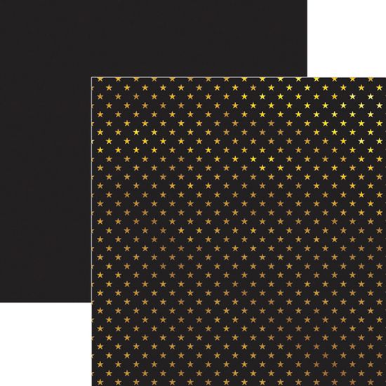 Assistência Técnica, SAC e Garantia do produto Papel Scrapbook Estrelas Dourado e Preto Sdf619 - Toke e Crie