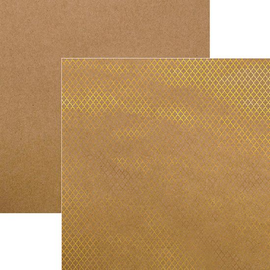 Assistência Técnica, SAC e Garantia do produto Papel Scrapbook Marroquino Dourado e Kraft Sdf612 - Toke e Crie