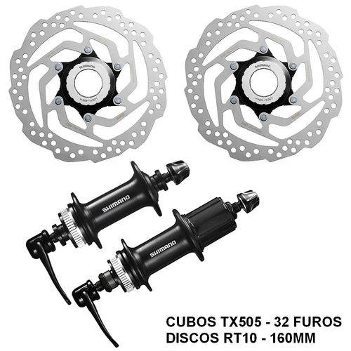 Assistência Técnica, SAC e Garantia do produto Par Cubo Shimano Tourney Tx Tx505 32 Furos + Par Disco Shimano Rt10 160mm Center Lock