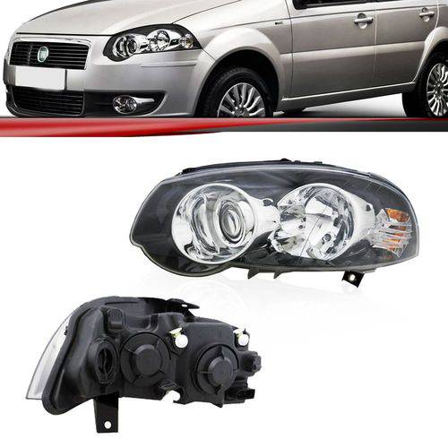 Assistência Técnica, SAC e Garantia do produto Par Farol Fiat Palio 2010 2011 Siena 2008 2009 Máscara Negra Canhão Preto