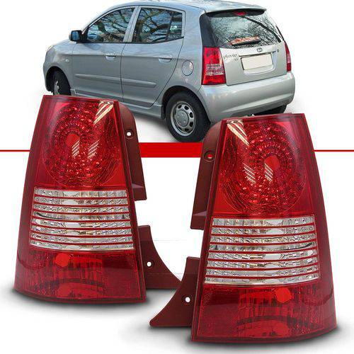 Assistência Técnica, SAC e Garantia do produto Par Lanterna Traseira Kia Picanto 2005 2006 2007 Bicolor