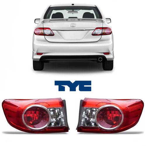 Assistência Técnica, SAC e Garantia do produto Par Lanternas Toyota Corolla 2012/2014 Sem Led Tyc