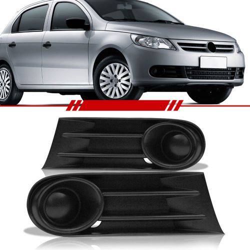 Assistência Técnica, SAC e Garantia do produto Par Moldura Grade do Milha Volkswagen Gol Voyage Saveiro G5 2009 2010 2011 2012 Sem Furo