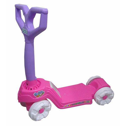 Assistência Técnica, SAC e Garantia do produto Patinete Infantil 4 Rodas Mini Scooty - Calesita Rosa/Branco