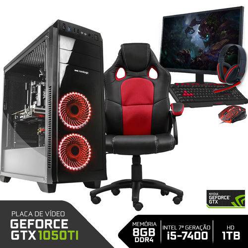 Assistência Técnica, SAC e Garantia do produto PC Gamer Completo Neologic NLI80957 Intel I5-7400 8GB (GeForce GTX 1050Ti 4GB)1TB + Cadeira Gamer Re
