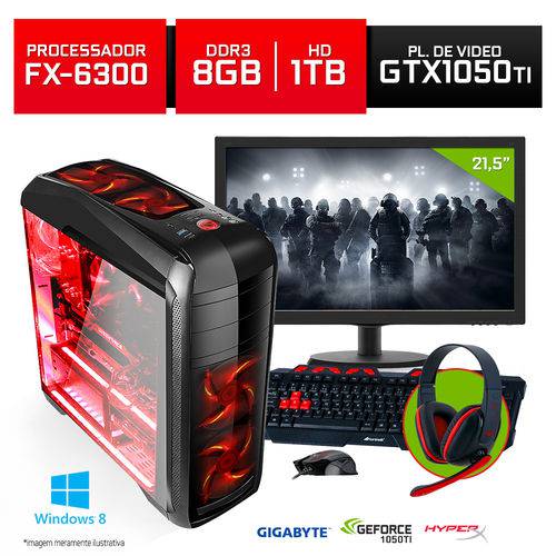 Assistência Técnica, SAC e Garantia do produto PC Gamer Neologic NLI80023 Amd FX6300 8GB (Gtx 1050Ti 4GB) 1TB + Monitor 21,5" Windows 8