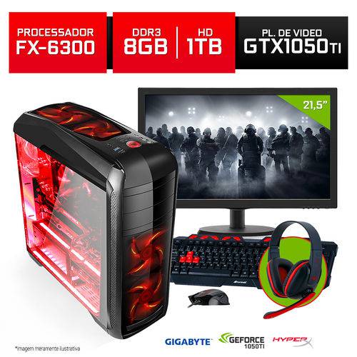 Assistência Técnica, SAC e Garantia do produto PC Gamer Neologic NLI80021 Amd FX6300 8GB (Gtx 1050Ti 4GB) 1TB + Monitor 21,5"