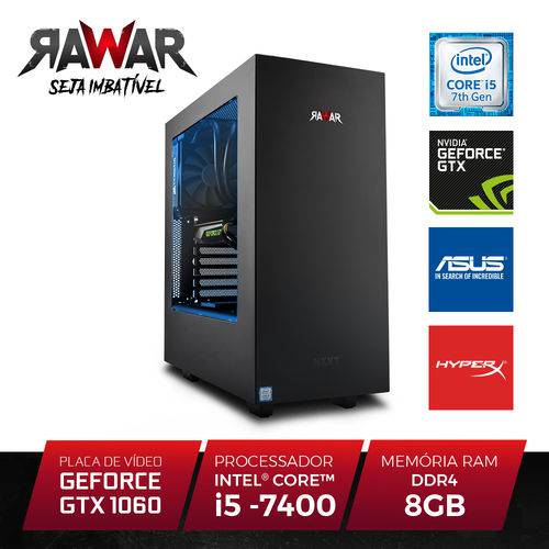 Assistência Técnica, SAC e Garantia do produto PC Gamer Rawar RW255PAZ INTEL I5 7400 8GB (Geforce GTX1060 de 6GB) 1TB