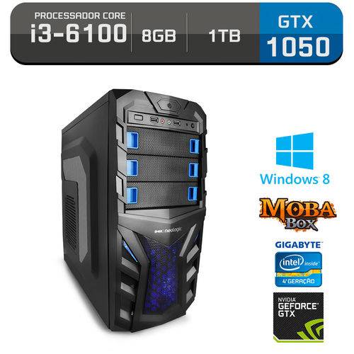 Assistência Técnica, SAC e Garantia do produto PC Neologic Gamer Moba Box NLI59914 Intel Core I3-6100 8GB (Gtx 1050 de 2GB) 1TB Windows 8