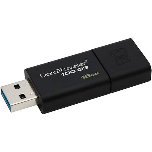Assistência Técnica, SAC e Garantia do produto Pen Drive Kingston Data Traveler 100 G3 16GB Preto