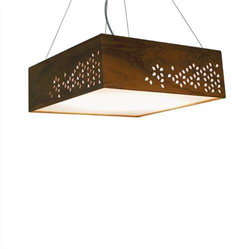 Assistência Técnica, SAC e Garantia do produto Pendente em Madeira Geometric Horizontal 15x45x45cm para 3 Lâmpadas E27 Normal ou LED - Union 047