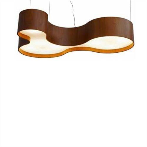 Assistência Técnica, SAC e Garantia do produto Pendente em Madeira Semi Cilínd. Curve II 20x80x55cm para 5 Lâmpadas E27 Normal ou LED - Union 115