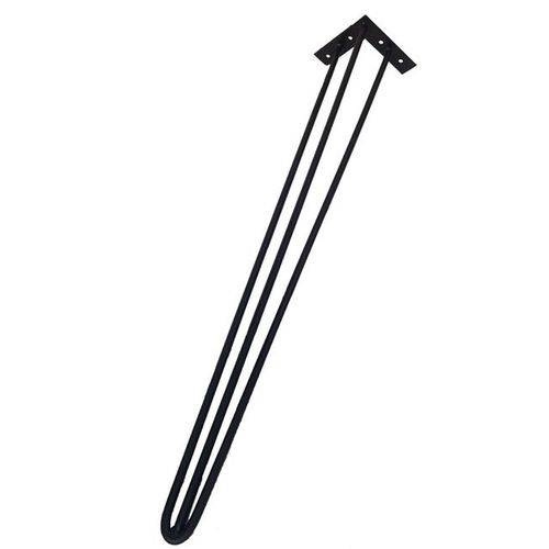 Assistência Técnica, SAC e Garantia do produto Pés para Mesas e Aparadores Cor Preta - 04 Un Hairpin Legs de Ferro 75cm Altura