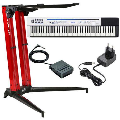 Assistência Técnica, SAC e Garantia do produto Piano Digital Casio Px5s + Estante Stay 700/01 Vermelha