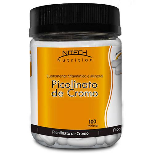 Assistência Técnica, SAC e Garantia do produto Picolinato de Cromo - 100 Tabletes - Nitech Nutrition