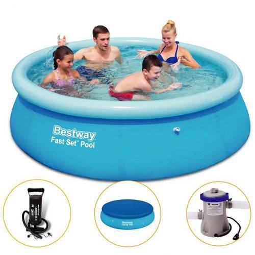 Assistência Técnica, SAC e Garantia do produto Piscina Inflável 2300 Litros + Filtro + Capa + Bomba - Bestway