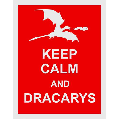 Assistência Técnica, SAC e Garantia do produto Placa Decorativa: Keep Calm And Dracarys