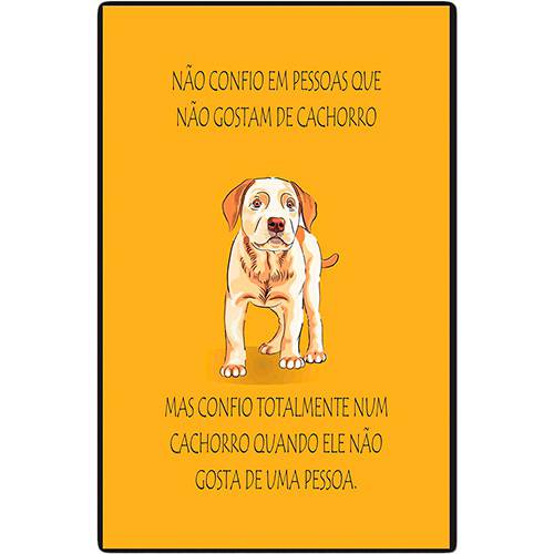 Assistência Técnica, SAC e Garantia do produto Placa Decorativa Mod. 70 Cachorro Amarelo 29x19cm - At.home