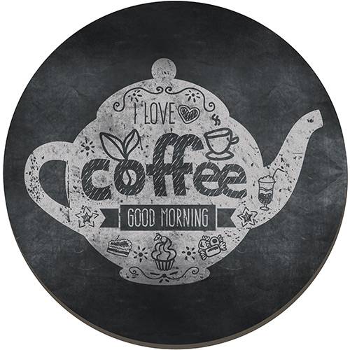 Assistência Técnica, SAC e Garantia do produto Placa Decorativa Redonda - Coffee Bule 29x29cm - Cia Laser