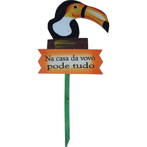 Assistência Técnica, SAC e Garantia do produto Placa Madeira Decorativa Grande para Jardim West Garden Frase - na Casa da Vovó Pode Tudo