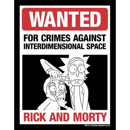 Assistência Técnica, SAC e Garantia do produto Placa Wanted Rick And Morty