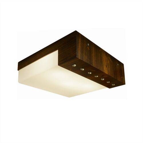 Assistência Técnica, SAC e Garantia do produto Plafon em Madeira Cristal 12x40x40cm para 3 Lâmpadas E27 Normal ou LED - Union 018