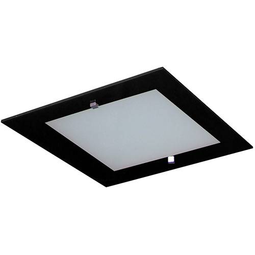 Assistência Técnica, SAC e Garantia do produto Plafon Flex Quadrado 28x28cm Metal/Vidro Preto/Branco - Attena