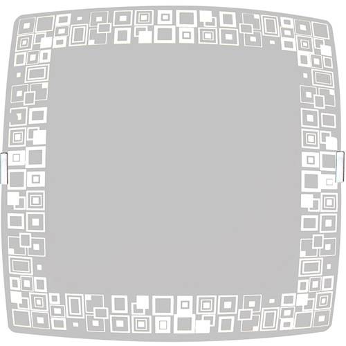 Assistência Técnica, SAC e Garantia do produto Plafon Mosaico Quadrado Grande 38x38cm Metal/Vidro Branco - Attena