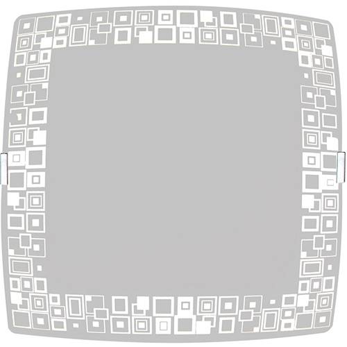 Assistência Técnica, SAC e Garantia do produto Plafon Mosaico Quadrado Médio 28x28cm Metal/Vidro Branco - Attena