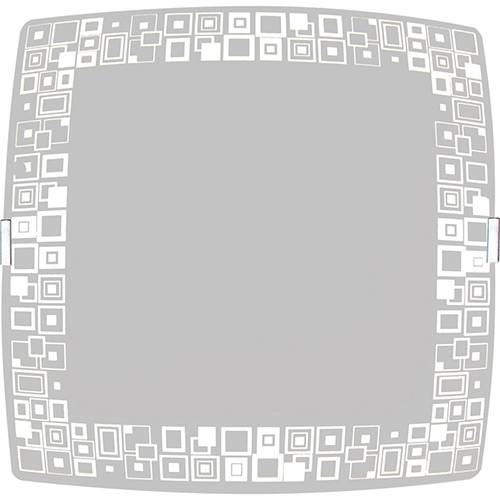 Assistência Técnica, SAC e Garantia do produto Plafon Mosaico Quadrado Pequeno 21x21cm Metal/Vidro Branco - Attena