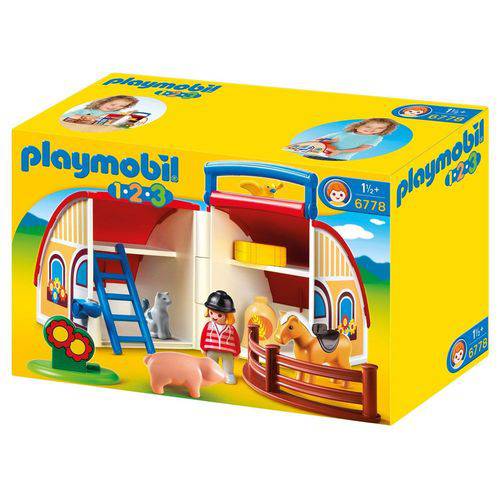 Assistência Técnica, SAC e Garantia do produto Playmobil 123 Fazenda Maleta Estábulo com Animais