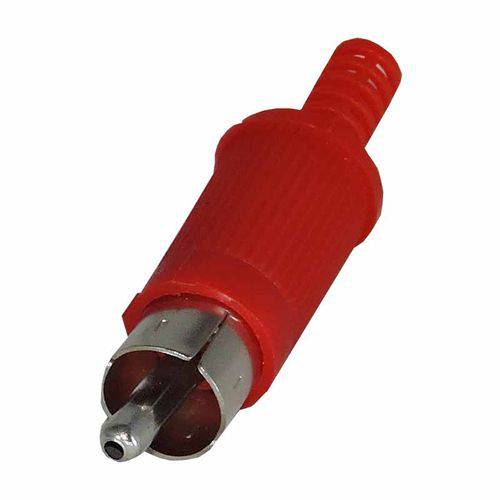 Assistência Técnica, SAC e Garantia do produto Plug Conector Rca Plastico com Rabicho Vermelho - Pacote com 10 Peças