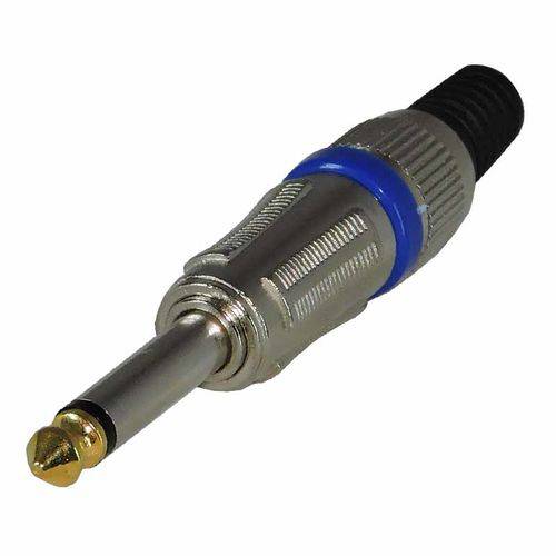 Assistência Técnica, SAC e Garantia do produto Plug P10 Mono Profissional Tipo Neutrik Azul - Pacote com 5 Peças