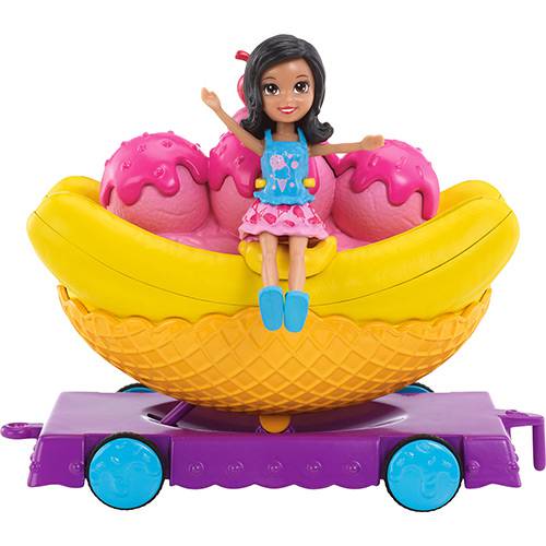 Assistência Técnica, SAC e Garantia do produto Polly Pocket Carrinhos de Carnaval Banana Split - Mattel