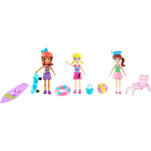 Assistência Técnica, SAC e Garantia do produto Polly Pocket Conjunto 3 Bonecas Férias Diversão na Praia - Mattel