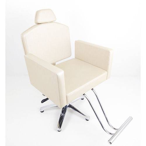 Assistência Técnica, SAC e Garantia do produto Poltrona Cadeira Heidi Reclinável Móveis para Salão - Cor: Pérola Acetinado