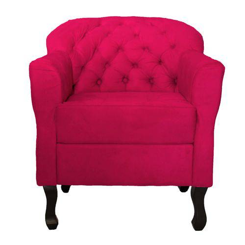 Assistência Técnica, SAC e Garantia do produto Poltrona Cadeira Julia Decorativa Recepção e Escritório Sala Suede Rosa Pink - DS DECOR